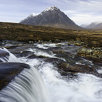 Buy canvas prints of The Buachaille from the river Etive by Anthony McGeever