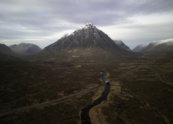 Buachaille Etive Mor from the air  Picture Board by Anthony McGeever