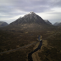 Buy canvas prints of Buachaille Etive Mor from the air  by Anthony McGeever