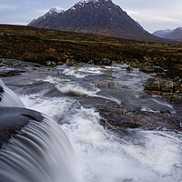 Buy canvas prints of Buachaille Etive Mor and the river Etive by Anthony McGeever