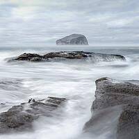 Buy canvas prints of White surf and Bass Rock  by Anthony McGeever