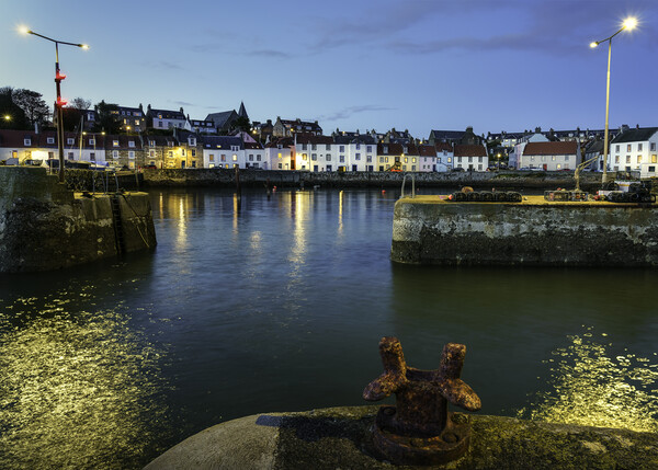 St Monans Harbour at night  Picture Board by Anthony McGeever