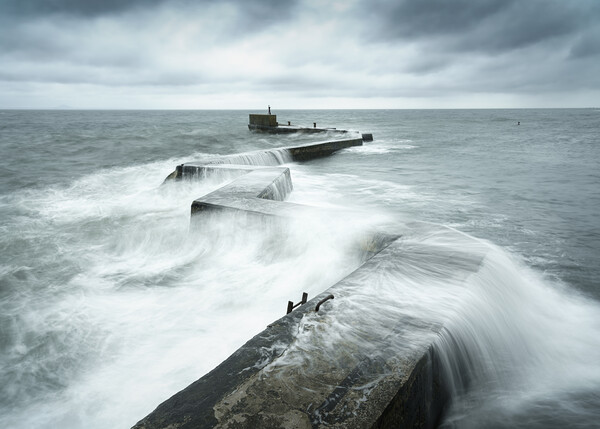 St Monans Breakwater Zig Zag Pier  Picture Board by Anthony McGeever