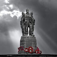 Buy canvas prints of Spean Bridge Commandos in black and white  by Anthony McGeever