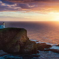 Buy canvas prints of Stoer Lighthouse Sunset  by Anthony McGeever