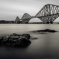 Buy canvas prints of The Forth Bridge Black and White  by Anthony McGeever