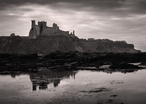 Tantallon Castle black and white  Picture Board by Anthony McGeever