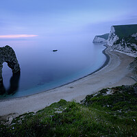 Buy canvas prints of Durdle Door Blue Hour  by Anthony McGeever