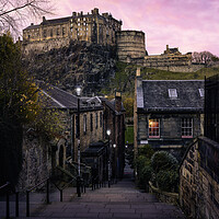 Buy canvas prints of Edinburgh Castle Sunset  by Anthony McGeever