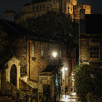 Buy canvas prints of Edinburgh Castle at Night  by Anthony McGeever