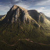 Buy canvas prints of Mountains Of Glencoe Panorama by Anthony McGeever