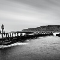 Buy canvas prints of East Pier Black and White  by Anthony McGeever