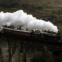Buy canvas prints of The Jacobite and Glenfinnan Viaduct by Anthony McGeever