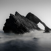 Buy canvas prints of Bow Fiddle Rock Black and White by Anthony McGeever