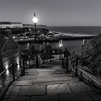 Buy canvas prints of 199 Steps Whitby Black & White  by Anthony McGeever