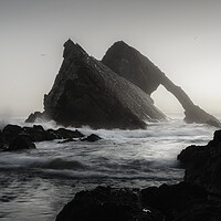 Buy canvas prints of Pre Dawn Mist at Bow Fiddle Rock by Anthony McGeever