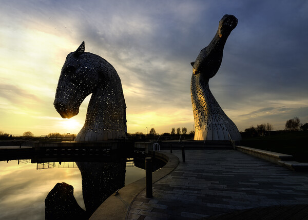 Sunset Kelpies  Picture Board by Anthony McGeever