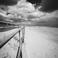 Buy canvas prints of Sutton-on-Sea Beach in Monochrome by That Foto