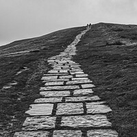 Buy canvas prints of Mam Tor Path in Monochrome to the top of Mam Tor by That Foto
