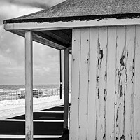 Buy canvas prints of Mablethorpe Beach hut at the seafront by That Foto