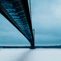 Buy canvas prints of Humber bridge from the north bank by That Foto