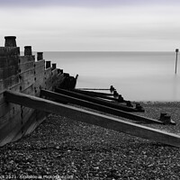 Buy canvas prints of Tankerton Beach breakers in Black and White by That Foto