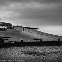 Buy canvas prints of Tankerton Beach Early morning in black and white by That Foto