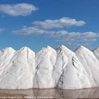 Buy canvas prints of Salt piles in Majorca by MallorcaScape Images