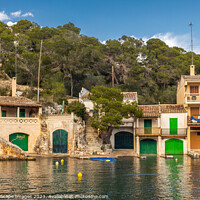 Buy canvas prints of Fisherman's houses and boathouses in Cala Figuera by MallorcaScape Images