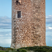 Buy canvas prints of Old watchtower Torre d'en Beu in Cala Figuera by MallorcaScape Images
