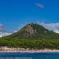 Buy canvas prints of Cala Agulla bay and beach in Majorca by MallorcaScape Images