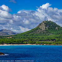 Buy canvas prints of Cala Agulla bay and beach in Majorca by MallorcaScape Images