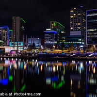 Buy canvas prints of Media City at Night by John Lawrence