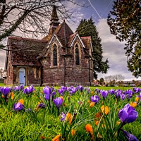 Buy canvas prints of Cotswold Church by Michael Barby