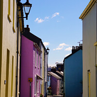 Buy canvas prints of A colourful cornish village by The Travel Trap