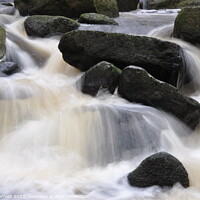 Buy canvas prints of Water flowing down between rocks by David Forrest