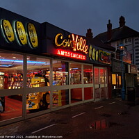 Buy canvas prints of Coinsville Amusements Skegness at night by David Forrest