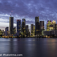 Buy canvas prints of Canary Wharf from Greenwich Peninsula   by Jonathan Bird