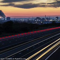 Buy canvas prints of Sunset over steelworks by paul reynolds