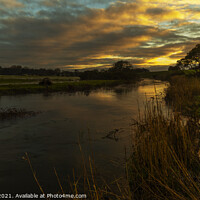 Buy canvas prints of Sunrise at Ogmore river  by paul reynolds