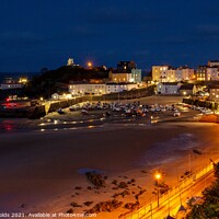 Buy canvas prints of  Tenby harbour on a summers evening  by paul reynolds