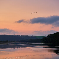 Buy canvas prints of Sunrise on the River Torridge by James Moore
