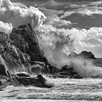 Buy canvas prints of Crashing Over The Rocks by Lesley Pegrum