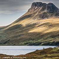 Buy canvas prints of Stac Pollaidh in Sunlight Scotland by Lesley Pegrum
