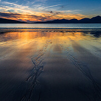 Buy canvas prints of Gergeous sunset on Luskentyre beach, Isle of Harri by Andrea Obzerova
