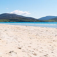 Buy canvas prints of Sunny Luskentyre beach, Scotland. by Andrea Obzerova