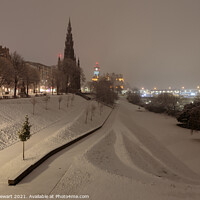 Buy canvas prints of Snowy Edinburgh by Night by Philip Stewart