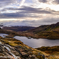 Buy canvas prints of Heart shaped lake in Snowdon by Ed Whiting