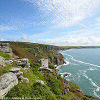 Buy canvas prints of Wheal Trewavas tin mines, The Cornish coast. by Ed Whiting