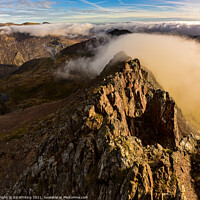 Buy canvas prints of Crib Goch. by Ed Whiting